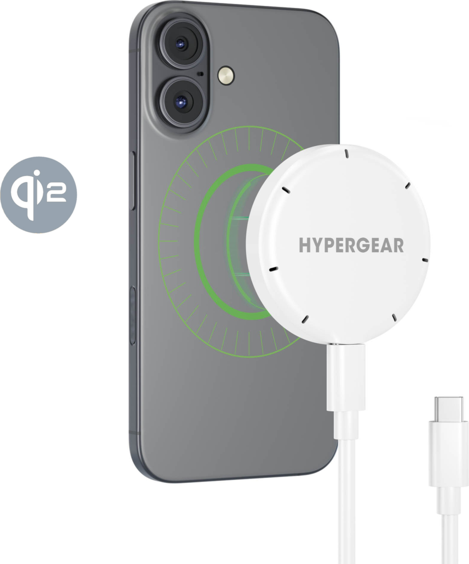 <p>HyperGear MaxCharge 15W Qi2 Magnetic Wireless Charger delivers fast, magnetically aligned wireless charging in a slim, portable design compatible with MagSafe and Qi2 devices.</p>