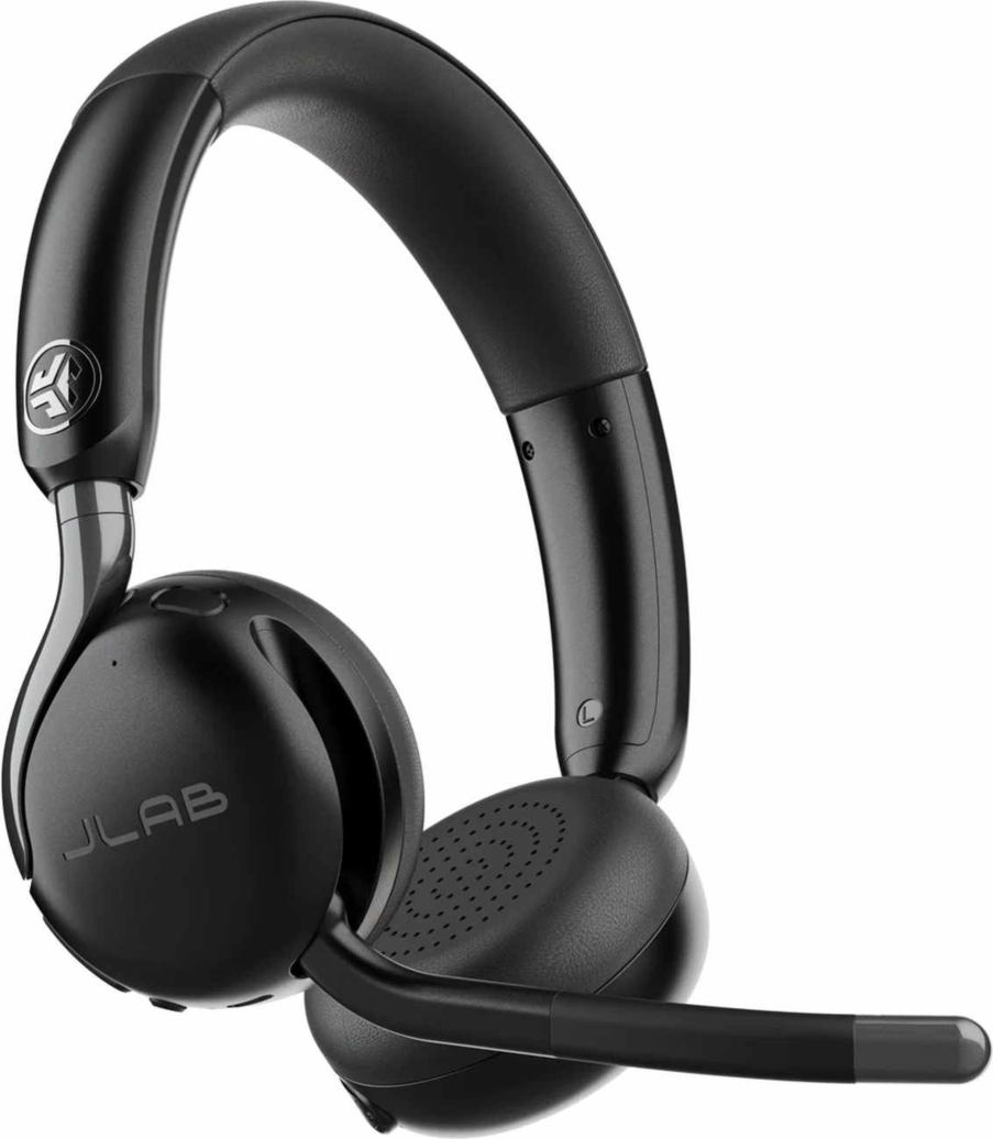 JLab - Casque audio Go Work Gen3 sans fil ou filaire, modèle circum-auriculaire - Noir