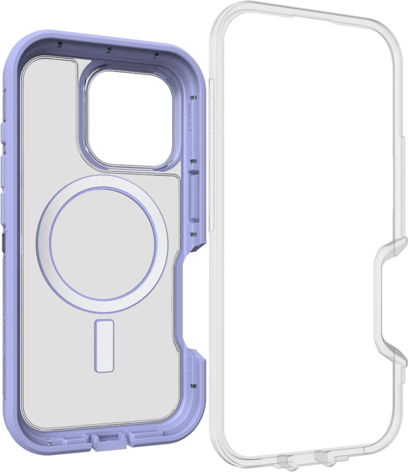 OtterBox - Defender Pro XT Clear MagSafe Case for Apple iPhone 16 Pro - Lavender Haze