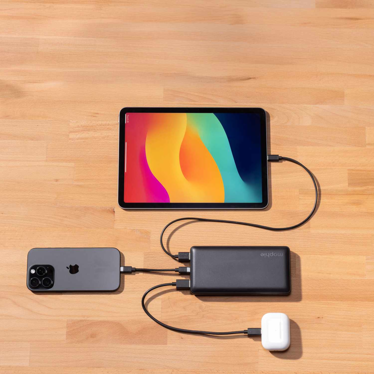 The Mophie 20,000 mAh Power Boost XL is a universal power bank for everyday portable power and has three USB charging ports to quickly charge multiple devices.