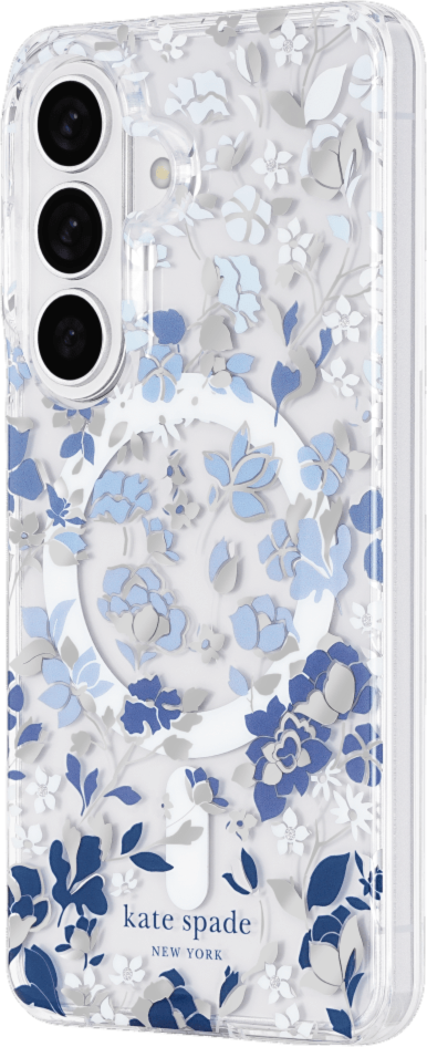 Kate Spade - Étui de protection avec aimant pour Samsung Galaxy S26 Plus - Bleu Flowerbed