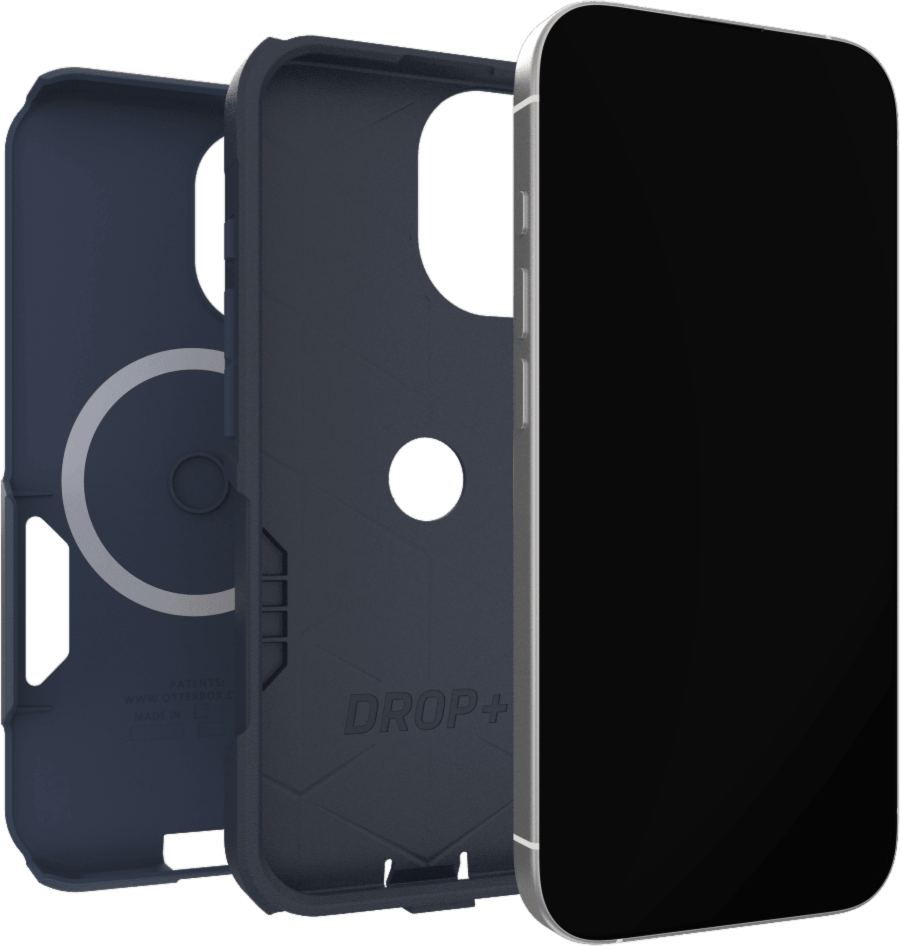 The OtterBox Commuter Series with MagSafe is a rugged, pocket-friendly case offering 3X military standard drop protection and features built-in magnets for MagSafe accessories.