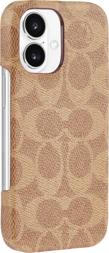 The Coach Slim Wrap Case is durably designed with an impressive 12 ft drop protection and thin profile for wireless charging.
