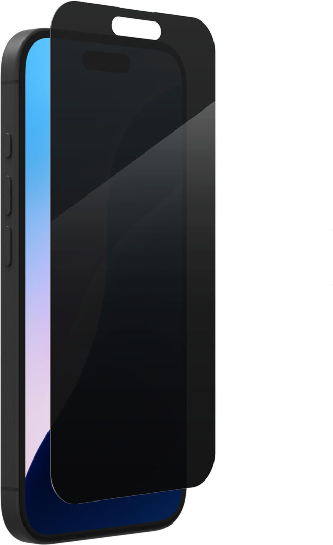 ZAGG InvisibleShield Glass Elite Privacy for iPhone 16/15 - Black