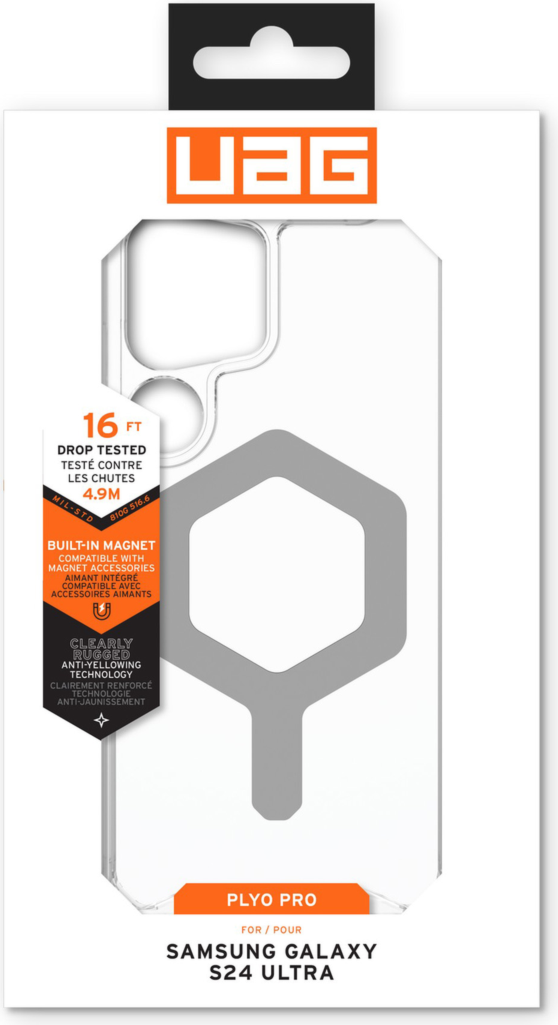 Urban Armor Gear Uag - Plyo Pro Case For Samsung Galaxy S24 Ultra - Ice And Silver