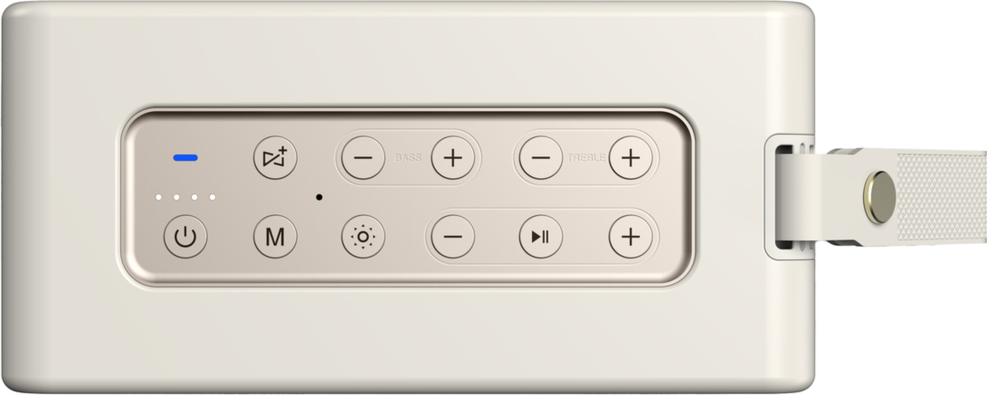 Enceinte Bluetooth sans fil rétro portable Mellow 80 W - Crème