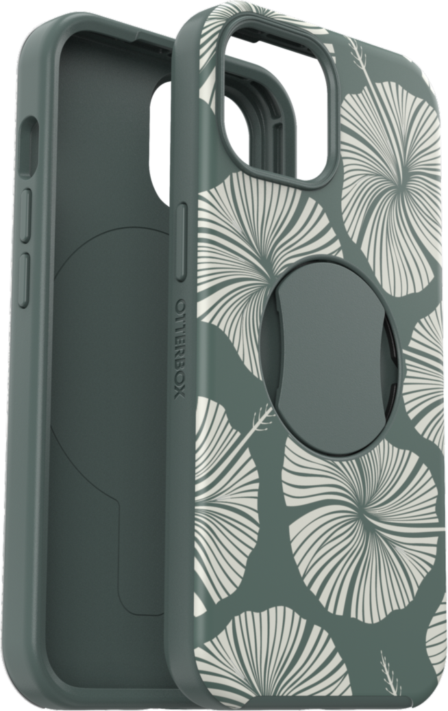 <p>With the collapsible grip that slides into the case when it’s not in use, the OtterBox Symmetry Series OtterGrip case offers the best of both worlds: protection, grip, MagSafe.</p>