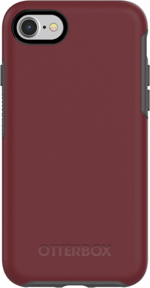 OtterBox - iPhone SE/8/7 Symmetry Case - Fine Port (Burgundy/Gray)