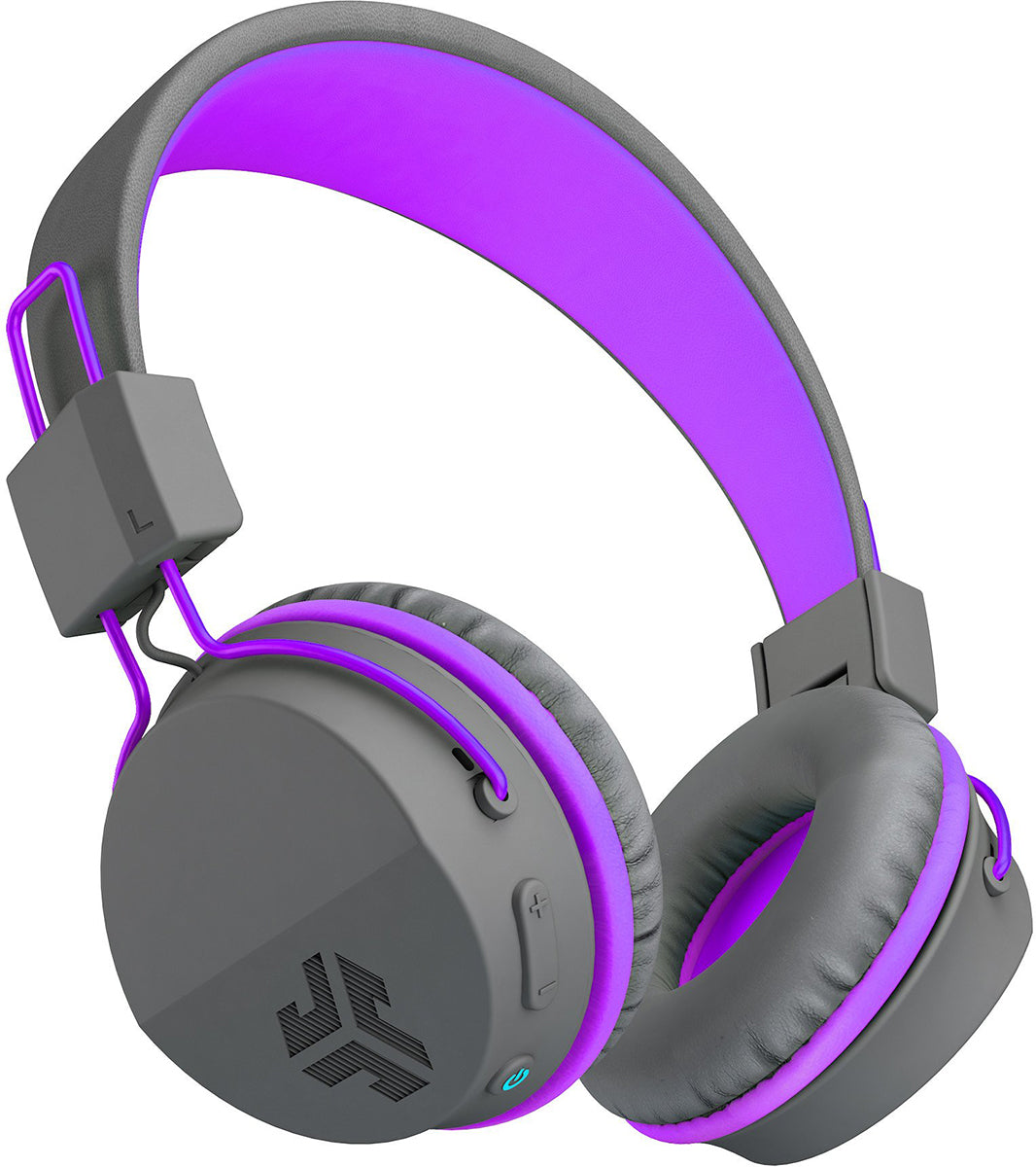 JBuddies Studio Over Ear Folding Headphones - Purple/Gray