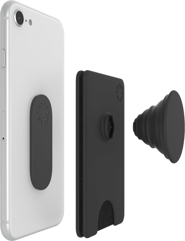 PopSockets 801937 PopWallet+ (PopWallet avec PopGrip Échangeable) Noir