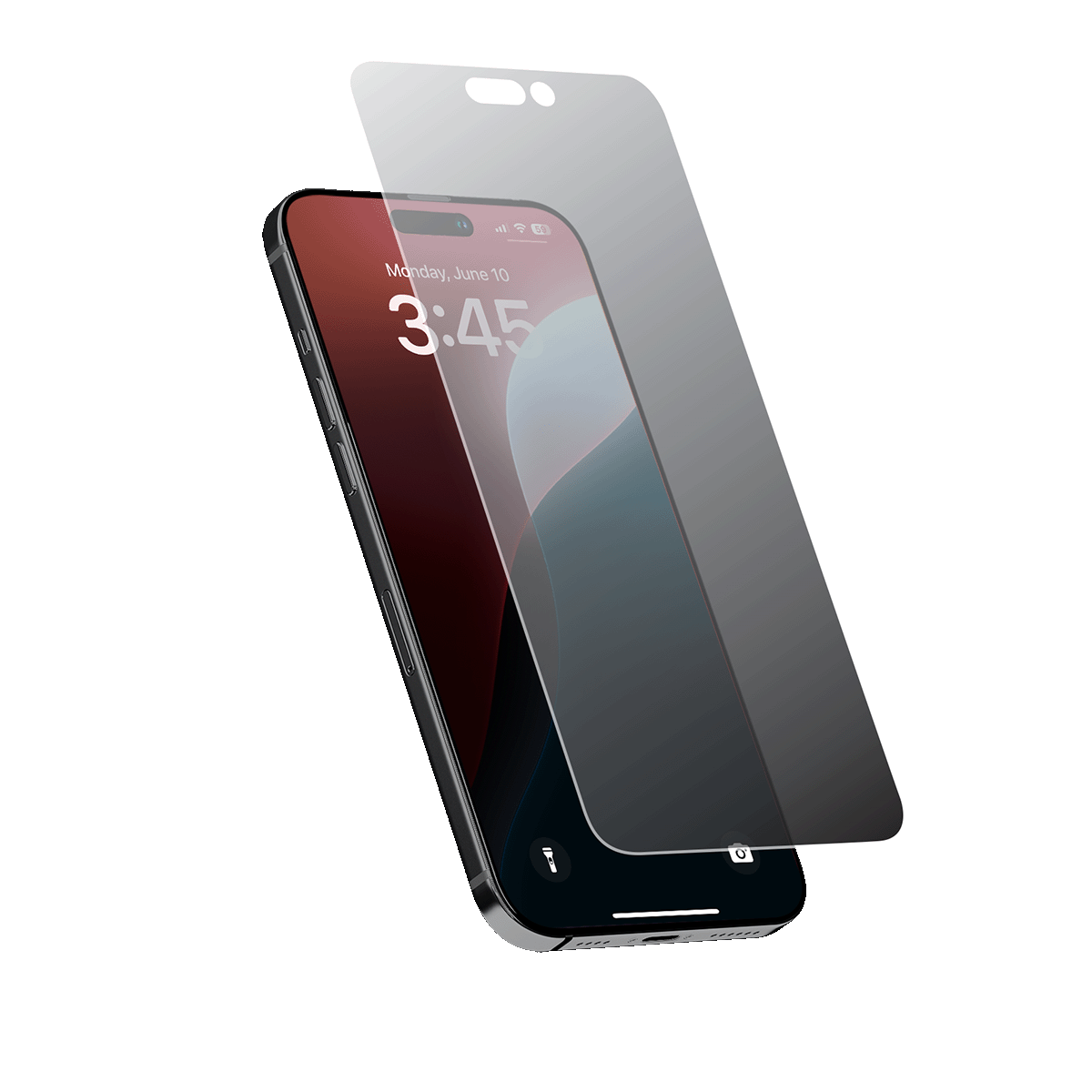 LOGiiX Phantom Glass Privacy for iPhone 16 - Clear/Black