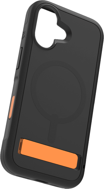iPhone 17 ZAGG Graphene Sedona Snap Kickstand Case - Flood Black/Orange