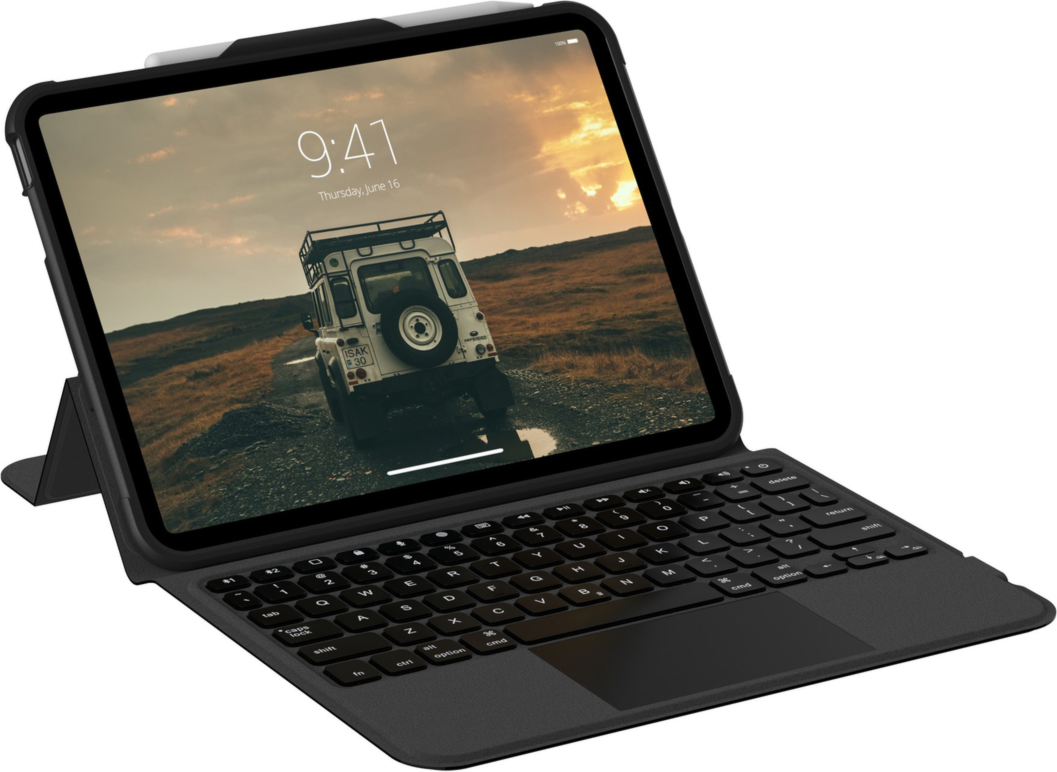 <p>The UAG Bluetooth Keyboard with Trackpad features a spill-resistant keyboard with spacious contoured keys designed for a comfortable and efficient typing experience.</p>