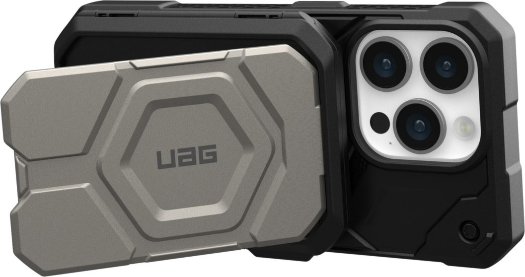 Urban Armor Gear (UAG) - Magnetic Wallet With Stand - Black and Titanium