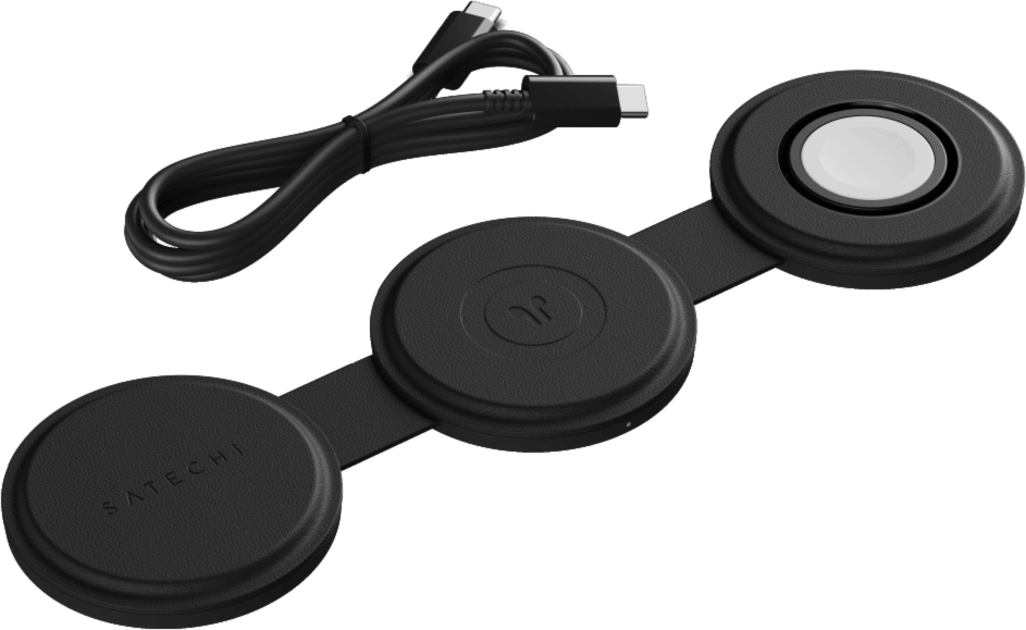 Satechi STQTG31K Chargeur sans fil 3-en-1 OntheGo Noir