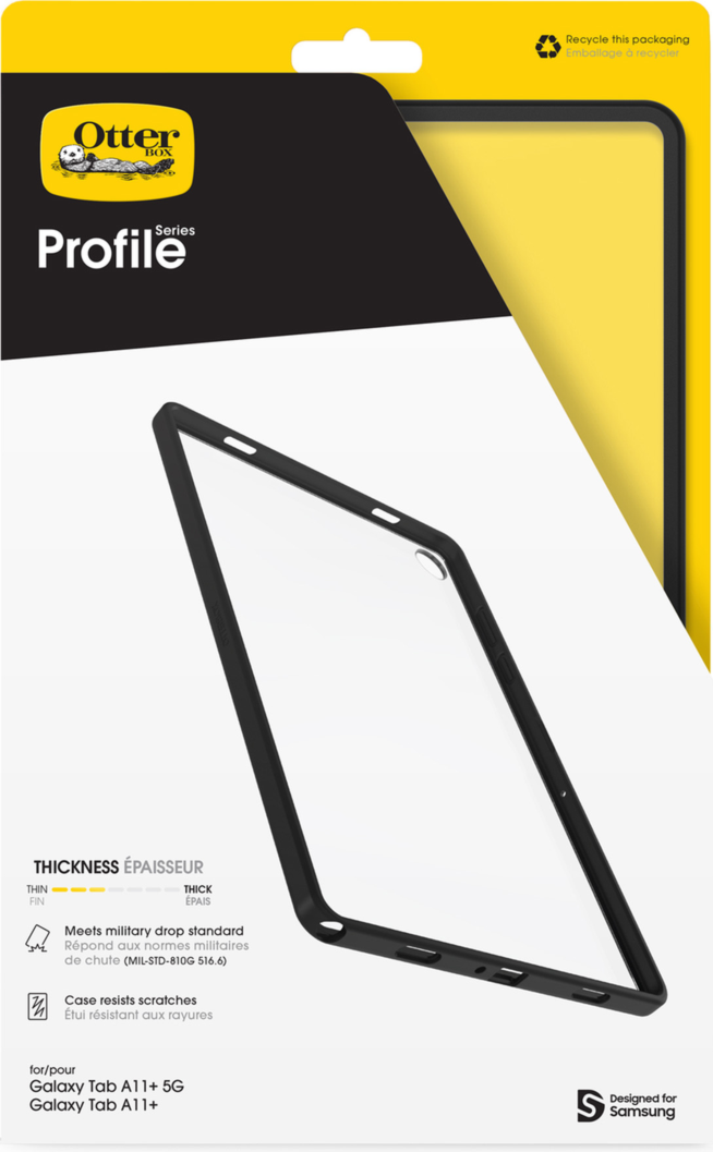 OtterBox 7799081 Étui Profile Cristal Noir pour Samsung Galaxy Tab A11+