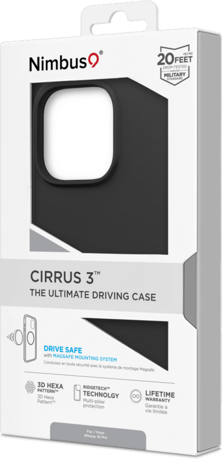 Nimbus9 N9C3MSIPH16PROBLK Étui Cirrus 3 Magsafe Noir pour iPhone 16 Pro