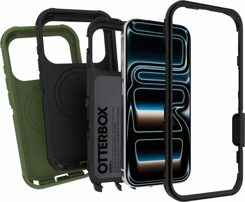 OtterBox - Defender Pro MagSafe Case w/Extra Slipcover Black/Ponderosa Peak for iPhone 18 Pro/17 Pro in Bulk Packaging