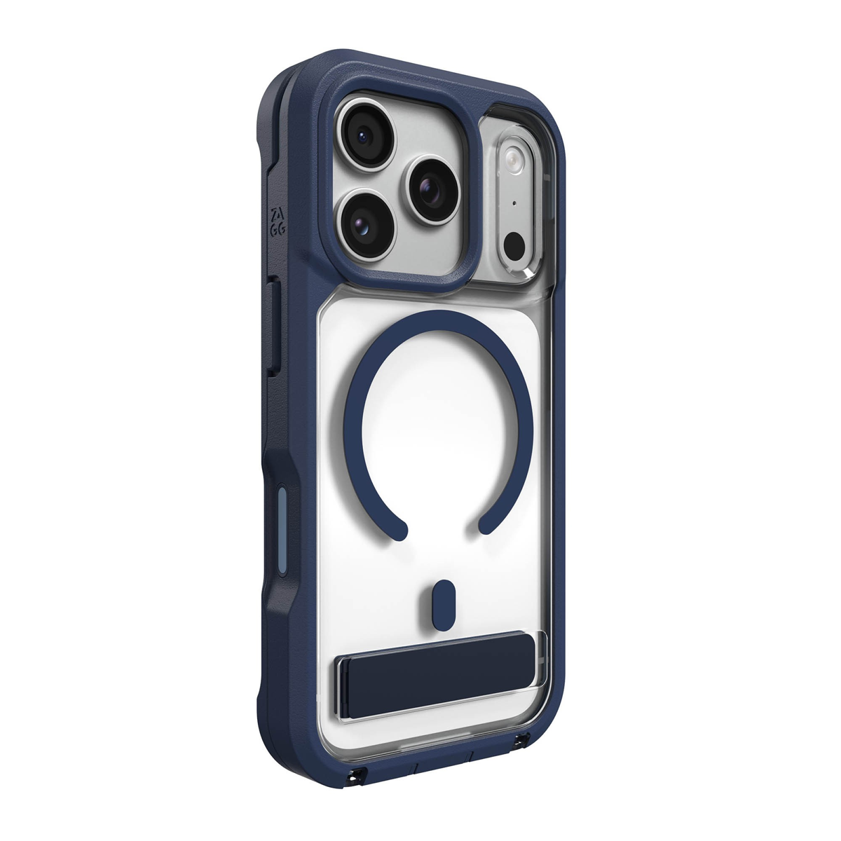 iPhone 18 Pro/17 Pro ZAGG Graphene Rainier Snap Kickstand Case - Navy