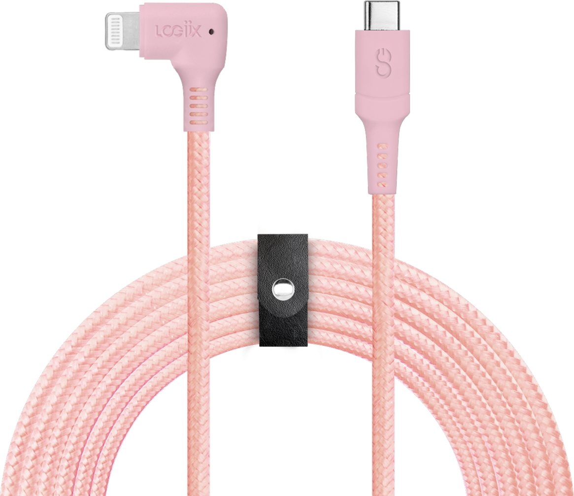 LOGiiX Piston Connect XL 90 3M USB-C to Lightning - Rose Gold