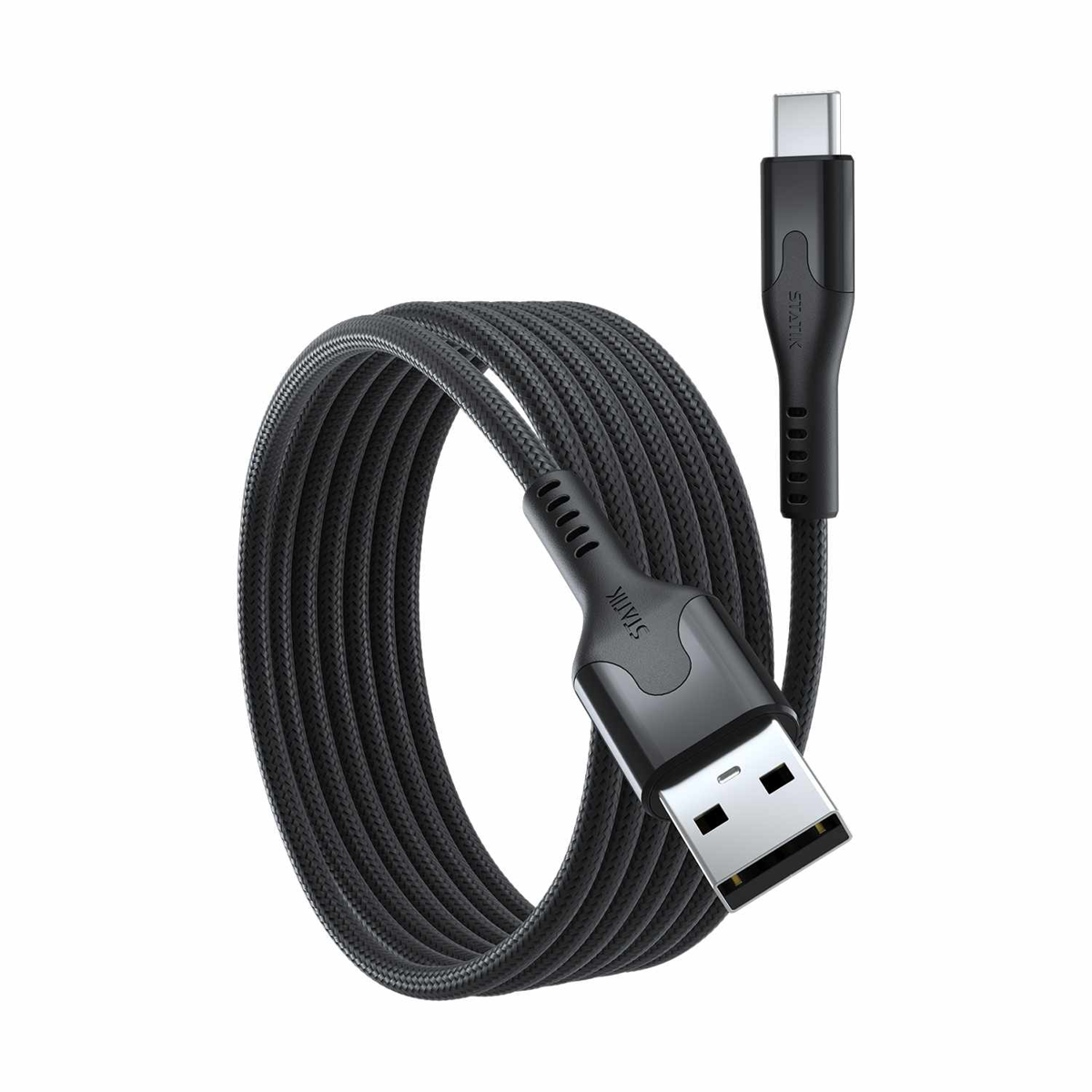 Statik - MagStack Charge/Sync Cable USB-A to USB-C 4ft Black