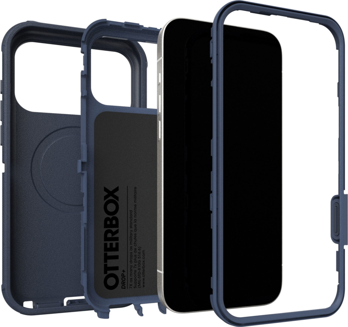 OtterBox - Étui Defender Pro MagSafe avec contrôle de l’appareil photo Riverside (Bleu) pour iPhone 17 Pro Max