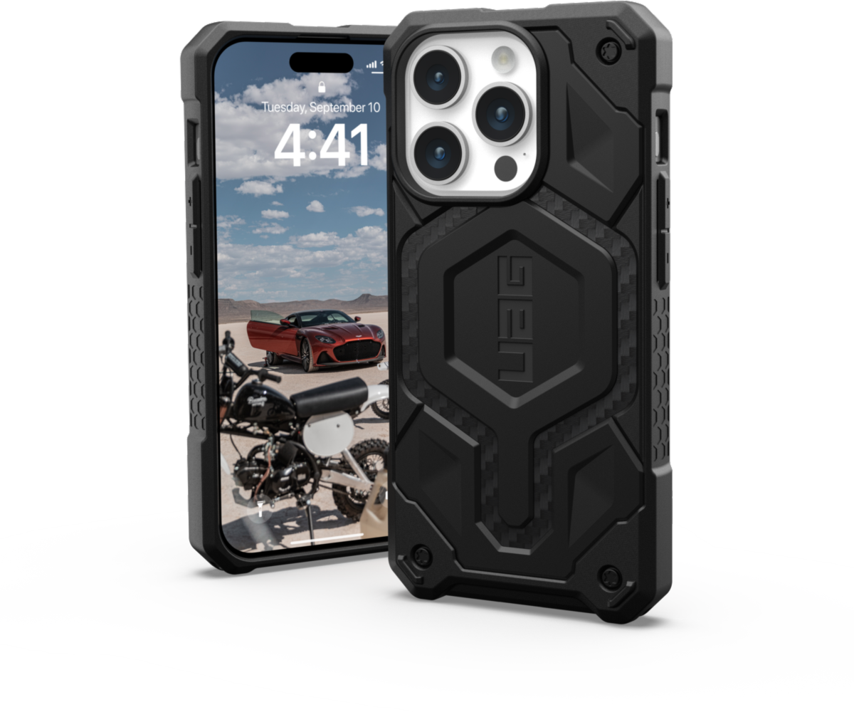 The quintessential, all-terrain, rugged protective case now available with built-in MagSafe module. The UAG Monarch Pro is equipped with premium materials for premium protection.