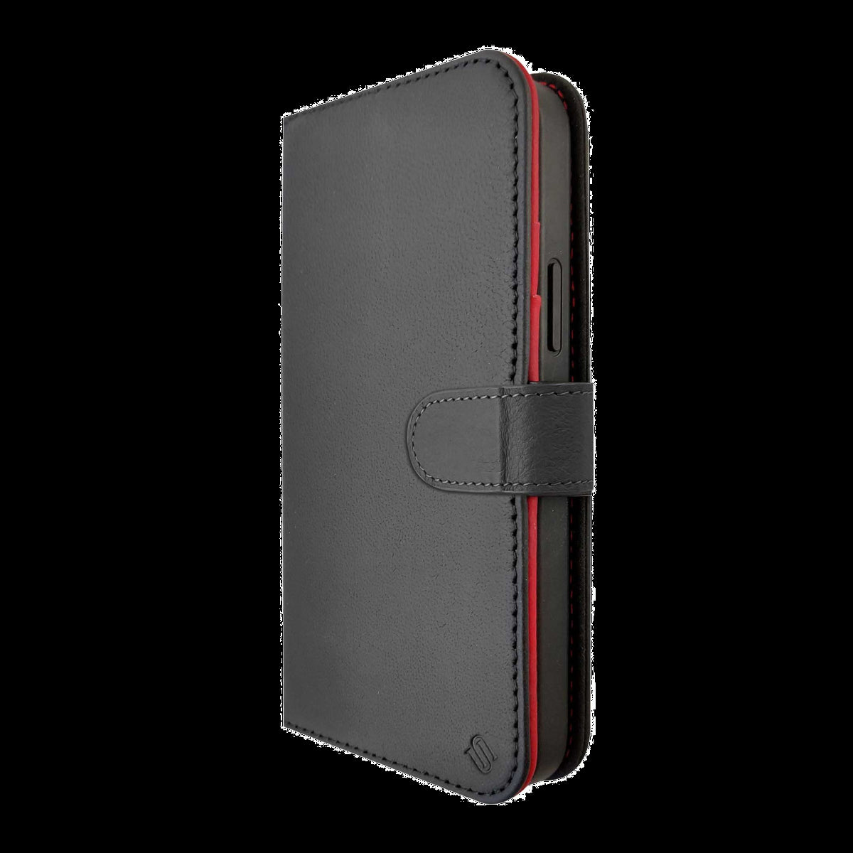iPhone 15 Pro Uunique 2-in-1 Leather Folio & Detachable Back MagSafe Case - Black/Red