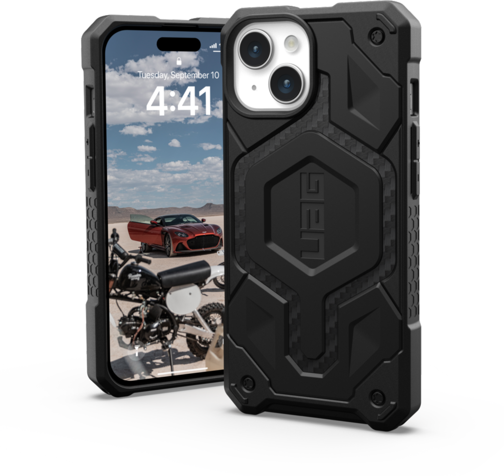 Urban Armor Gear Uag - Monarch Pro Magsafe Case For Apple Iphone 15 - Carbon Fiber