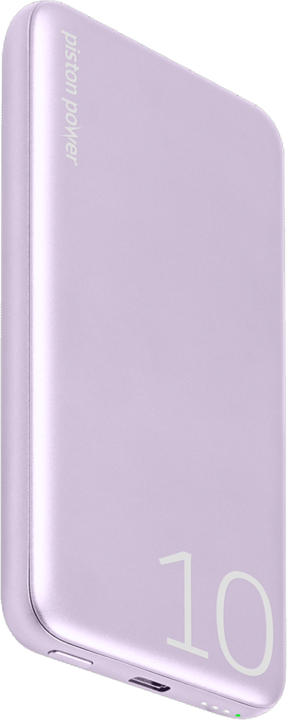 LOGiiX Piston Power 10000 mAh Banque d'alimentation en aluminium - Lavande