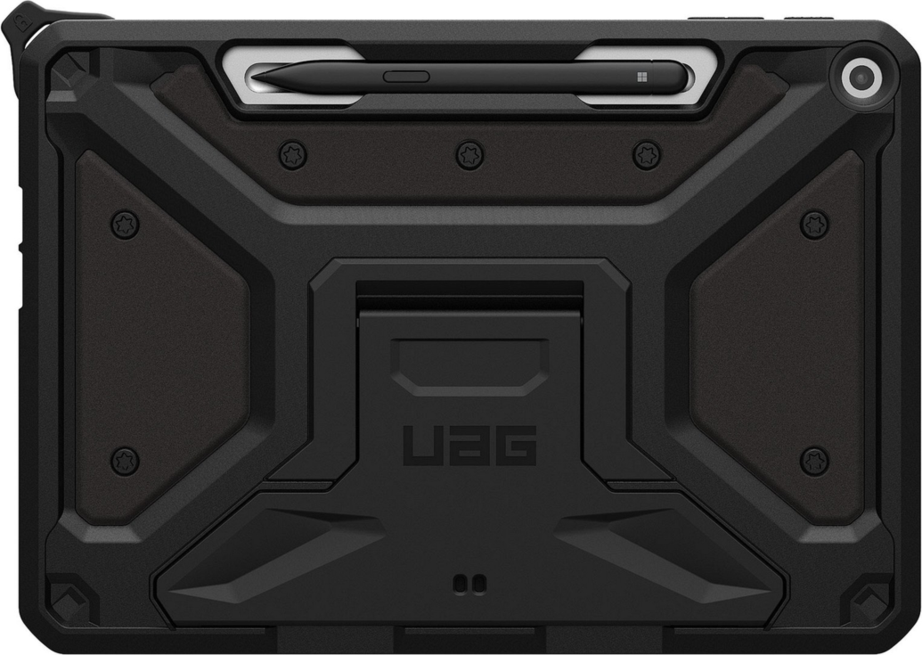 The UAG Metropolis Series provides military-grade drop protection for tablets with an armor shell, impact-resistant bumpers, and a built-in kickstand, all in a lightweight design.