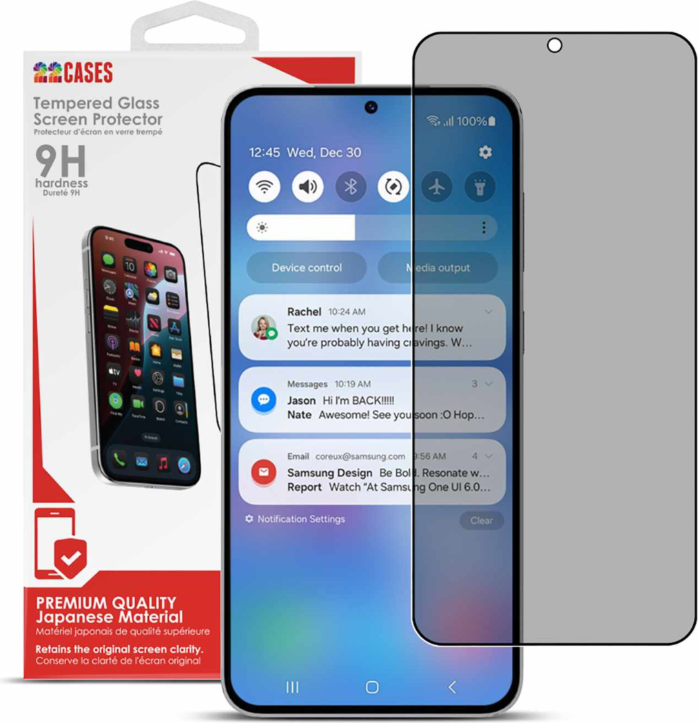 22 Cases 22SPTSGS26 Protecteur D'écran en Verre Trempé Privacy pour Samsung Galaxy S26