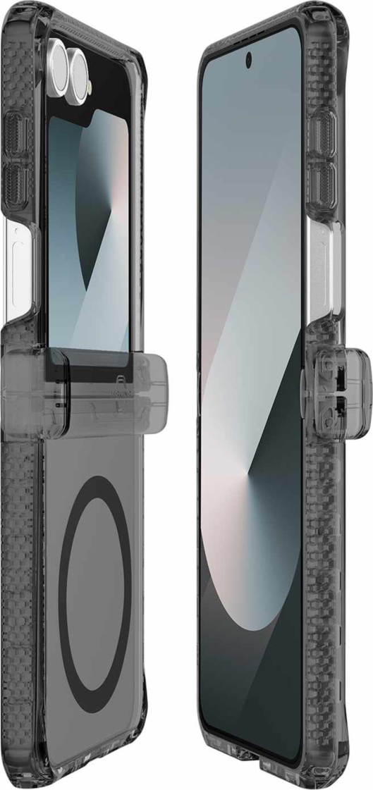 ITSKINS SGB7HIMCLBKTR Étui Hybrid_R Hinge avec MagSafe Smoke/Transparent pour Samsung Galaxy Z Flip7