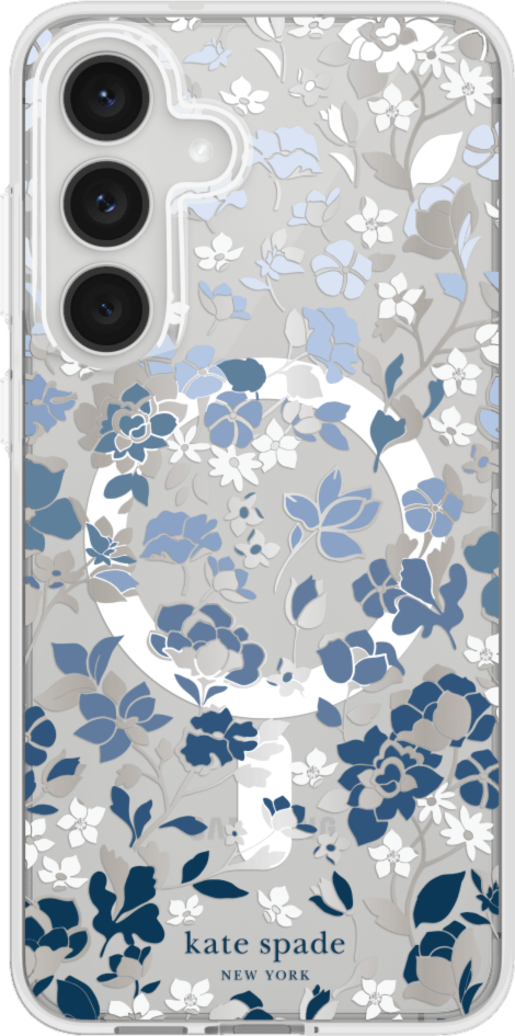 Kate Spade - Protective Case with Magnet for Samsung Galaxy S25 FE - Flowerbed Blue