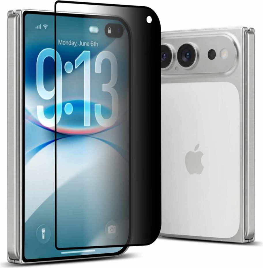 22 Cases - Privacy Glass Screen Protector with 2.5D Curved Edge for iPhone Duo clear
