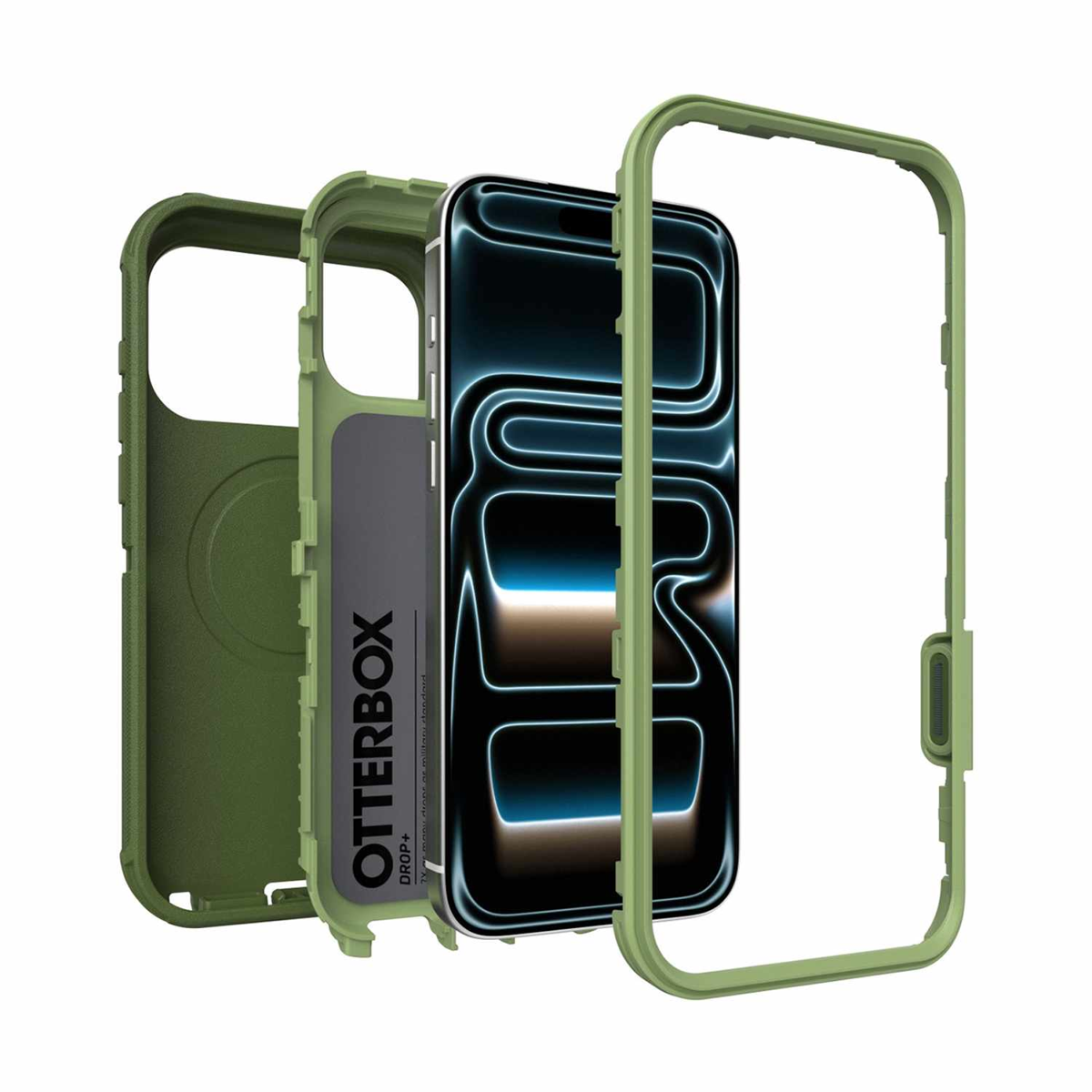 OtterBox - Defender Pro MagSafe Case Halfwise Green for iPhone 18 Pro Max/17 Pro Max