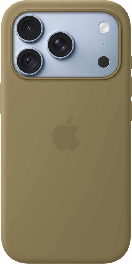 Apple - Coque en silicone avec MagSafe Olive pour iPhone 18 Pro
