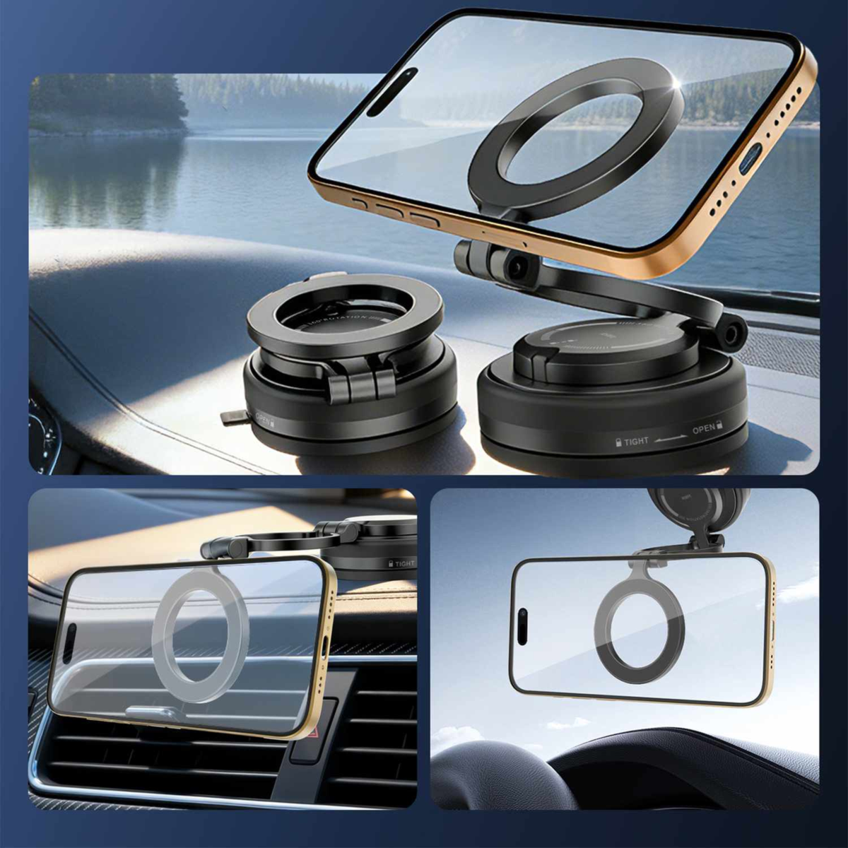 iOttie - iTap 3 MagSafe Compatible Vacuum Mount Black
