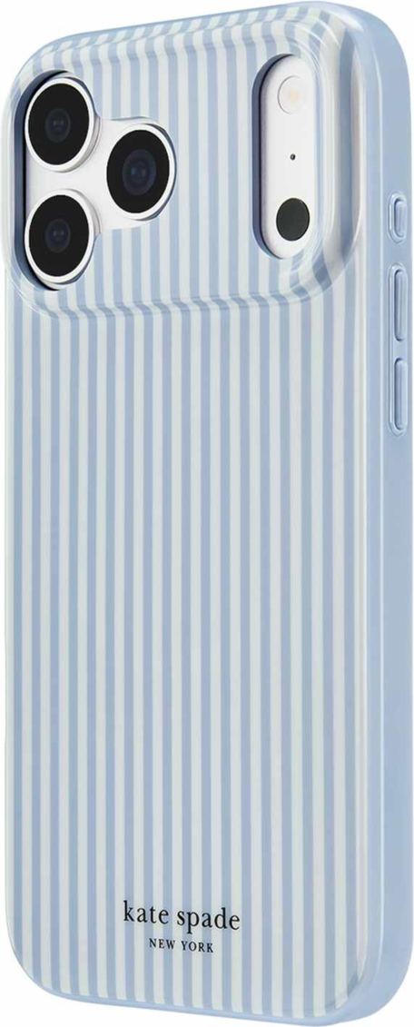 Kate Spade - Coque de protection MagSafe « Stripe Diamond Blue » pour iPhone 18 Pro/17 Pro