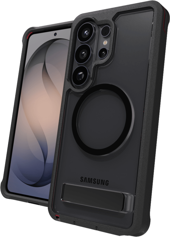 ZAGG - Rainier Snap Case with Kickstand for Samsung Galaxy S26 Ultra - Smoke Black