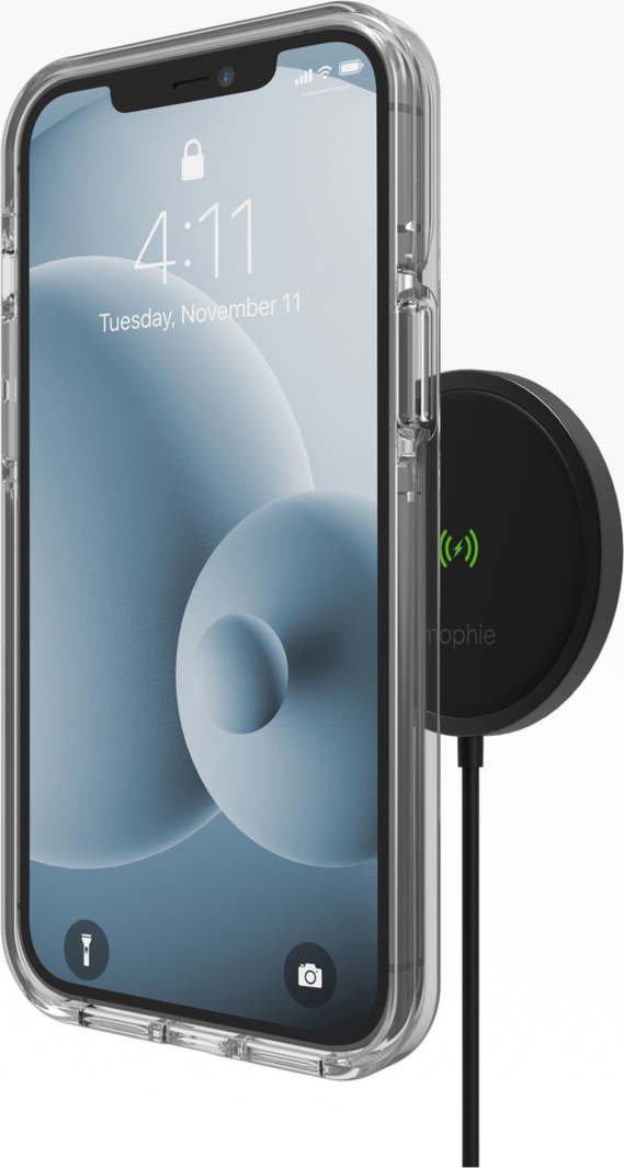 <p>Whether you own a MagSafe enabled iPhone or another qi wireless charging enabled device, the mophie snap+ wireless charger delivers up to 15W charge. Includes adapter ring for non-MagSafe phones.</p>