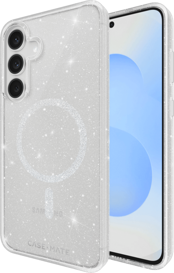 Add a little more glam with the Case-Mate Twinkle Silver MagSafe case, featuring shimmering silver sparkles, 12 foot drop protection, and MagSafe compatibility.