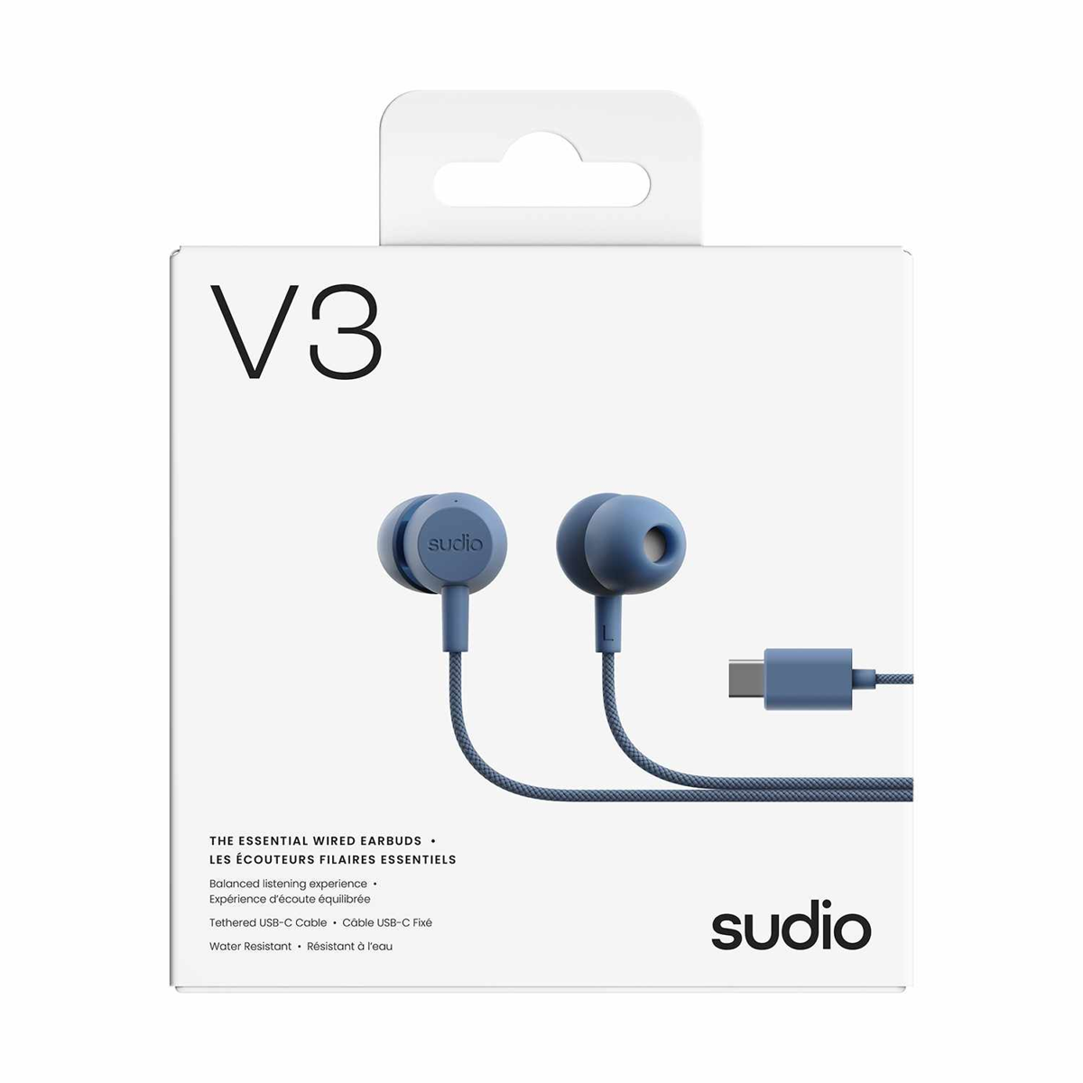 Sudio - V3 Wired Earbuds Blue