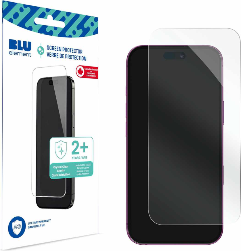 Blu Element - Tempered Glass Screen Protector for iPhone 18 Pro/17 Pro/17/16 Pro clear
