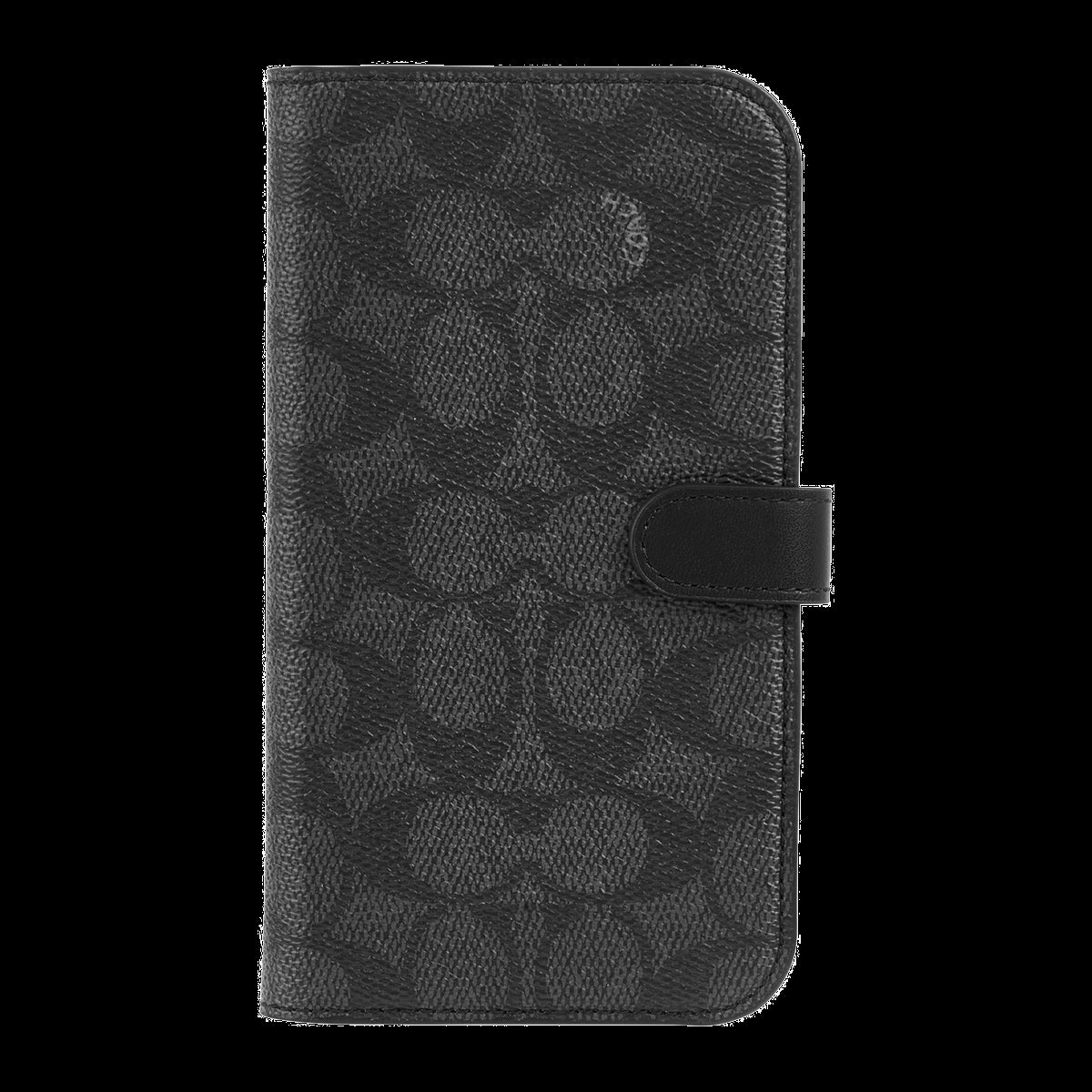 iPhone 15 Plus Coach Folio Signature C Case - Charcoal