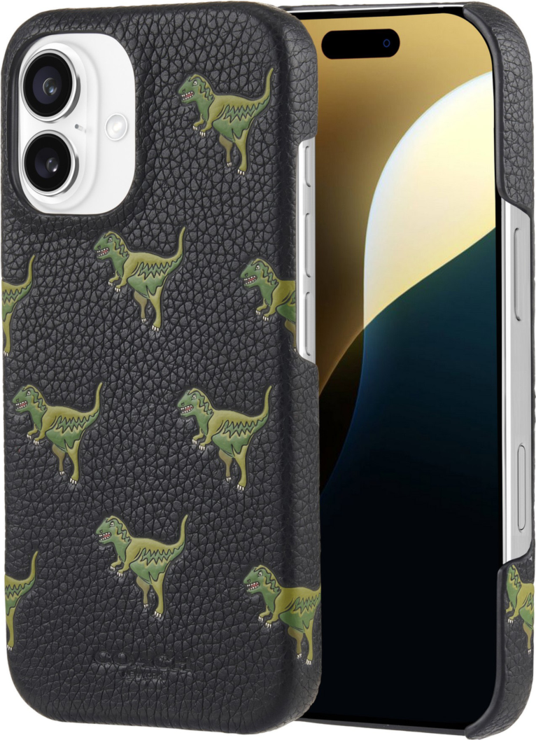 The Coach Leather Slim Wrap Case is a durable case designed with an impressive 12 ft drop protection and features Coach’s fun-loving mascot.