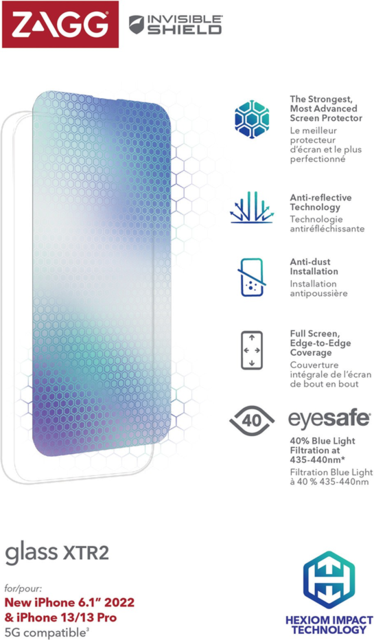 Protecteur d’écran en verre trempé InvisibleShield XTR 2 - iPhone 14/13/13 Pro