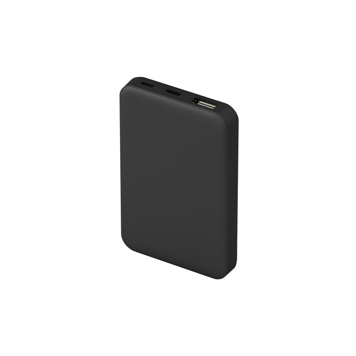 DBRAMANTE1928 Re-Charge Universal Dual Port Slim Fast Charge Power Bank - 5,000 MAH clear