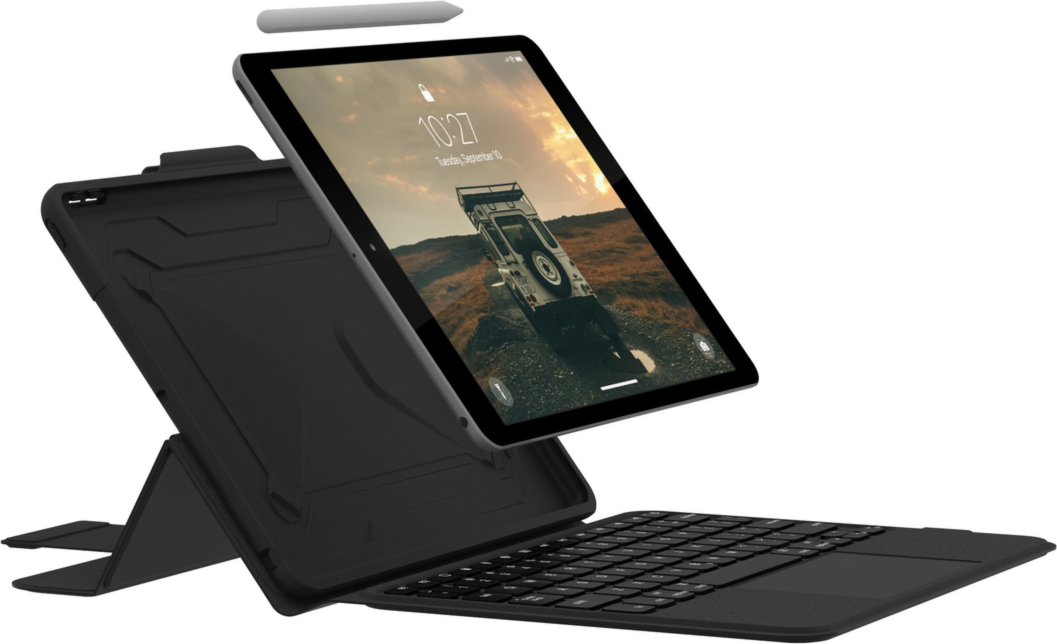 <p>The UAG Bluetooth Keyboard with Trackpad features a spill-resistant keyboard with spacious contoured keys designed for a comfortable and efficient typing experience.</p>