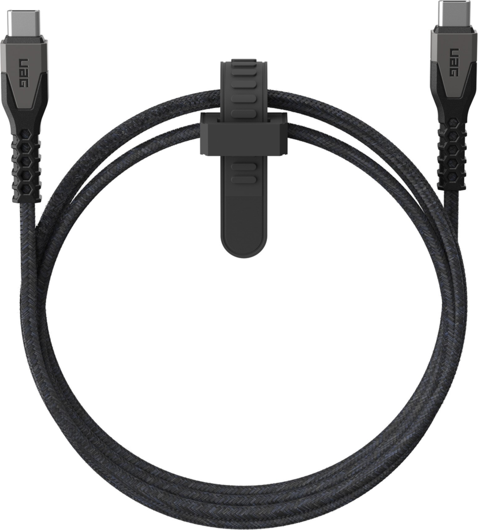 Rugged Kevlar Core USB-C to USB-C Charge/Sync Cable 5ft Black/Grey
